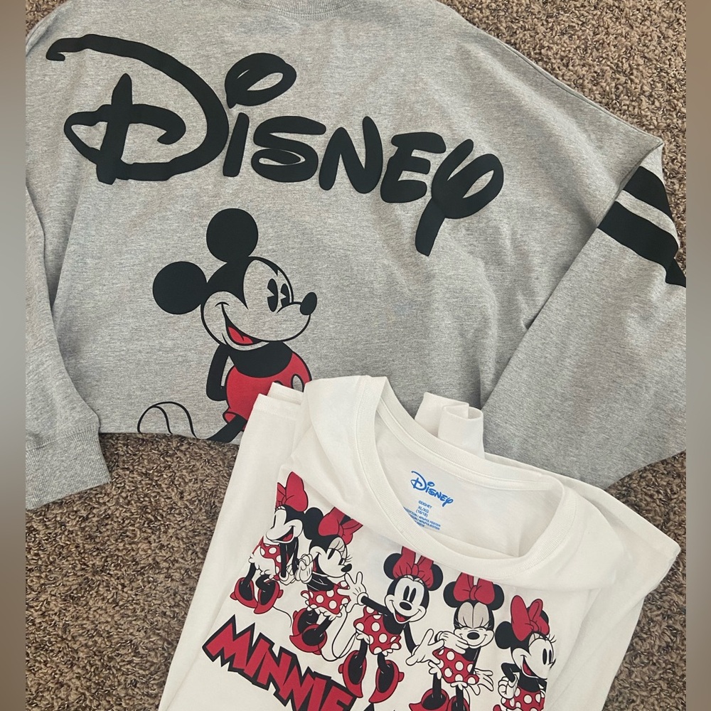 Lot of Disney tees! One size L one Xl but they fit similarly